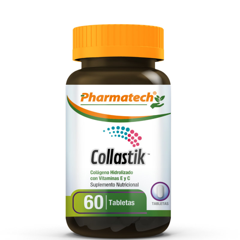 Collastik - Colágeno Hidrolizado, Vitamina E y C (60 tabletas)