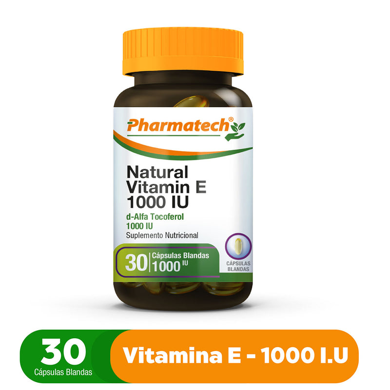 Vitamina E 1000 UI (30 cápsulas blandas)