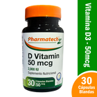 Vitamina D 50 mcg X 30 Cápsulas Blandas