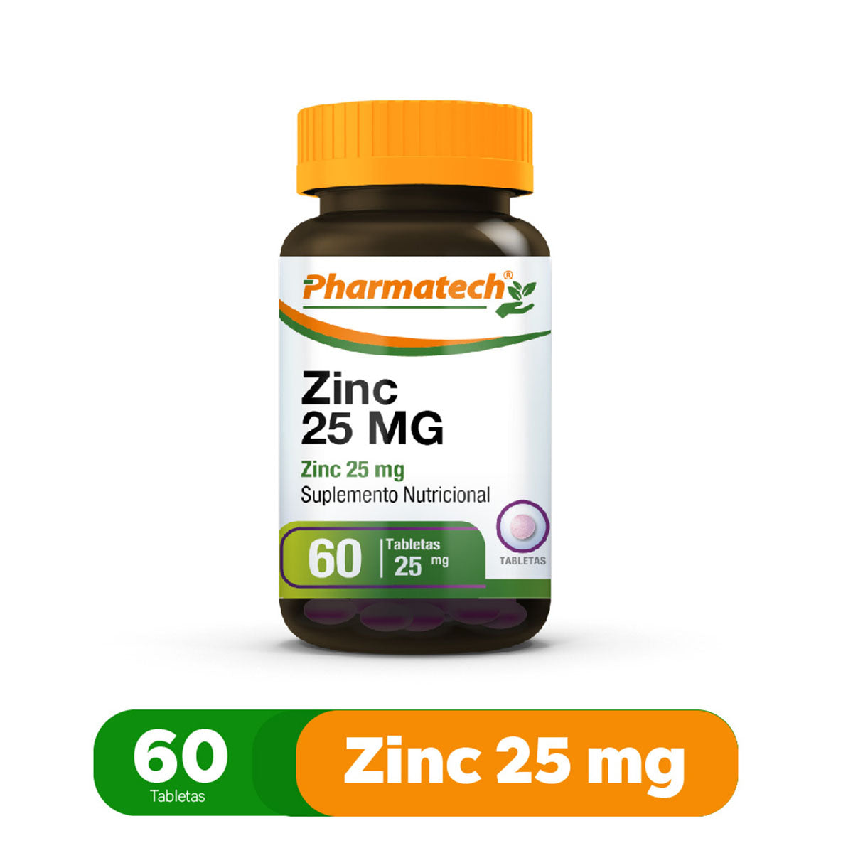 Zinc 25mg (60 tabletas)